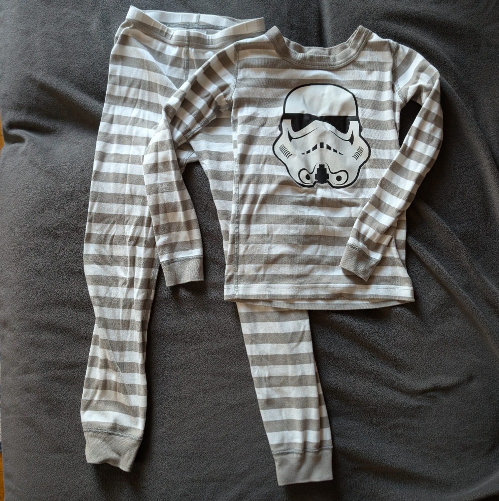 Star Wars Gray and White Striped Pajama Set